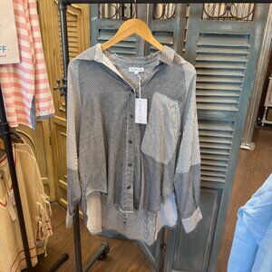 Aemi + Co Shia Black Striped Top